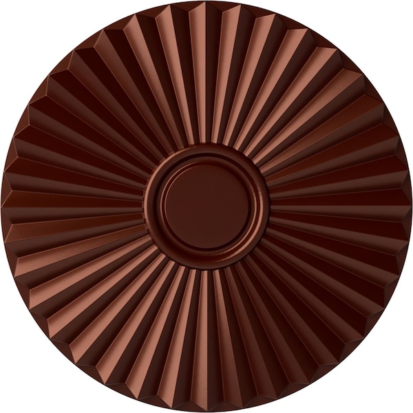 Ekena Millwork Shakuras Ceiling Medallion (For Canopies up to 5"), Hand-Painted Antique Copper, 19 3/4"OD x 1 3/8"P CM20SHACS - main